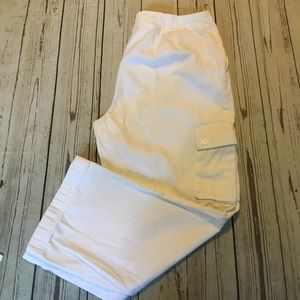 Ann Taylor Loft Cotton Crop Cargo Pants